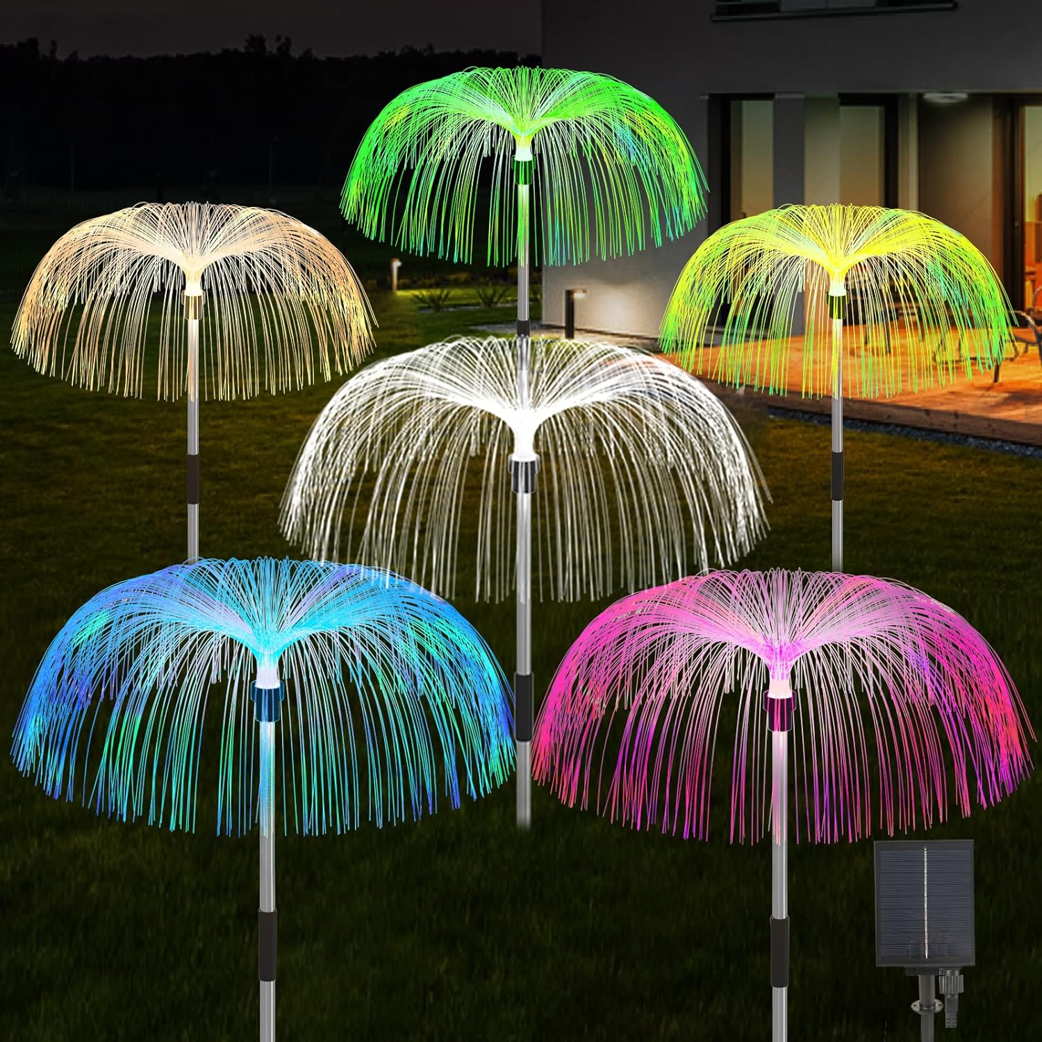 Outdoor Power For Wedding - LED Solar Jellyfish Garden Lights Outdoor