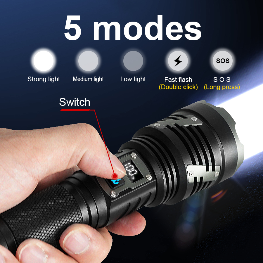 High Power Led Flashlight XHP3 - đánh giá và giá Quality Outdoor Power