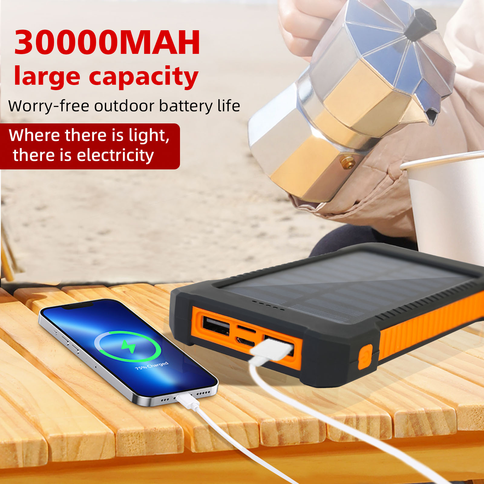 26800mAh Solar Power Bank Wire - đánh giá và giá Outdoor Power Board Box