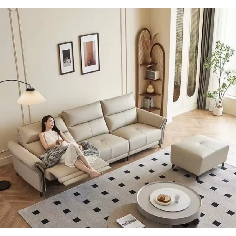 Italian Minimalist Cream Strai - đánh giá và giá Outdoor Power Recliner