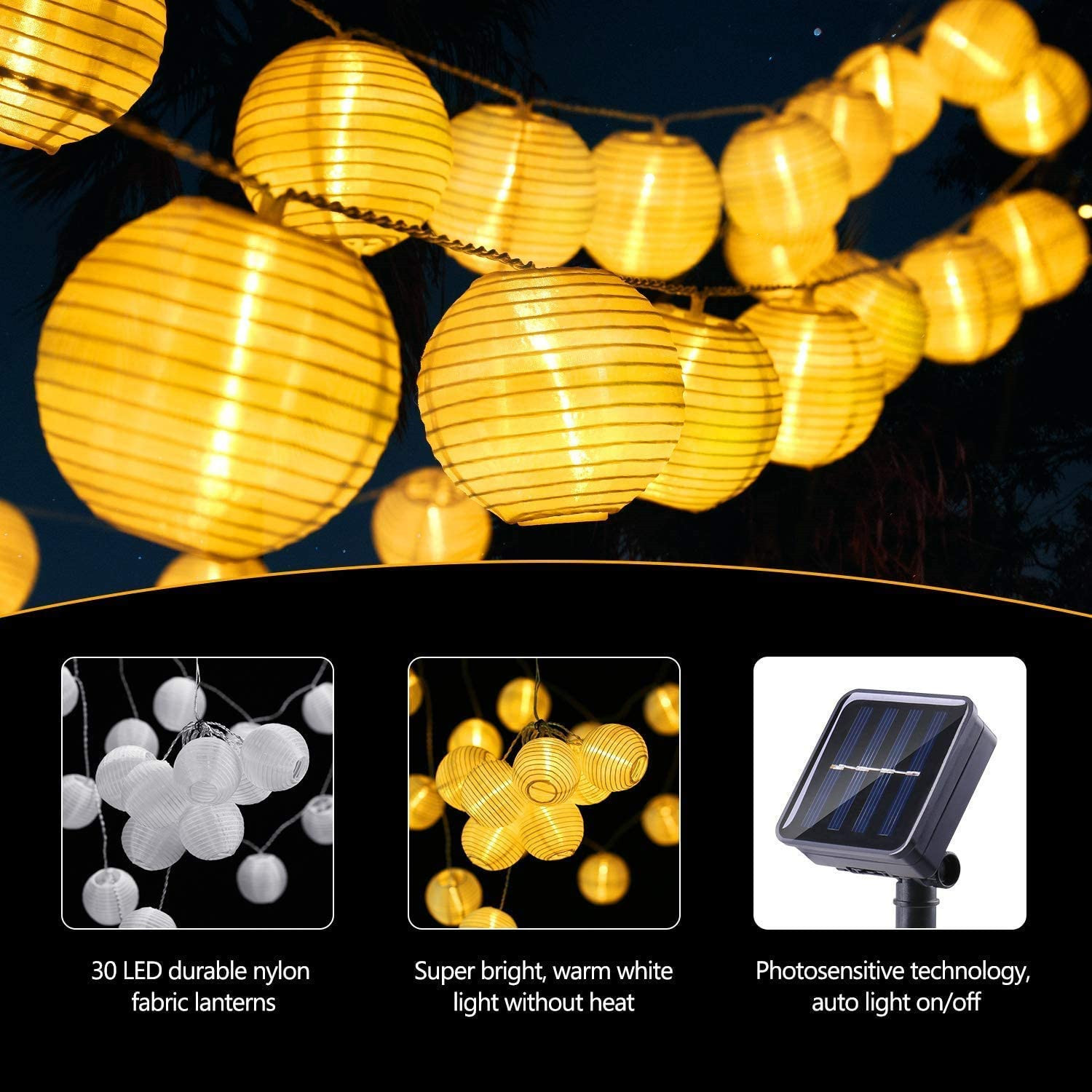 LED Solar Lantern String Light - đánh giá và giá Outdoor Power For Wedding